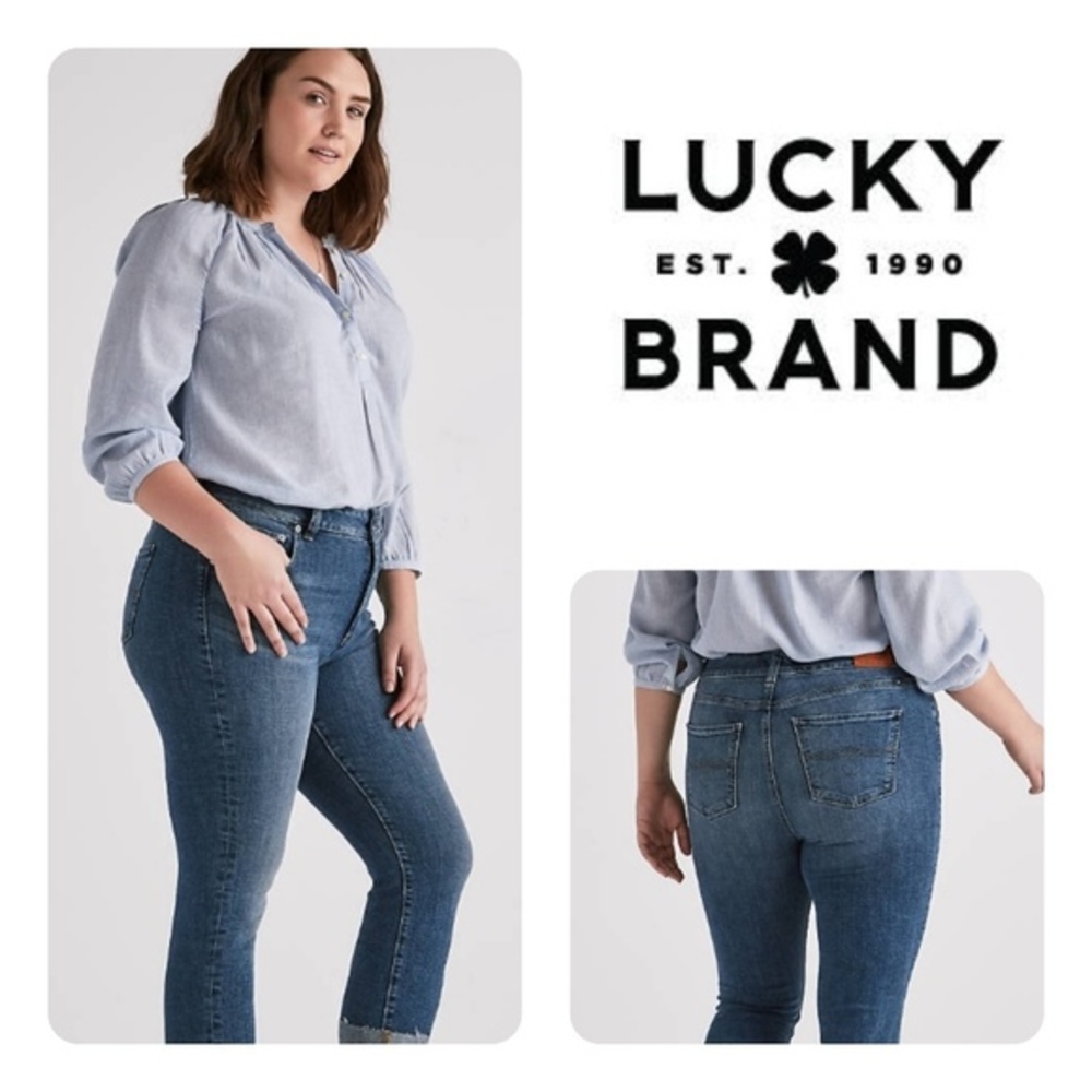 Lucky Brand Cropped Distressed Jeans 14/32